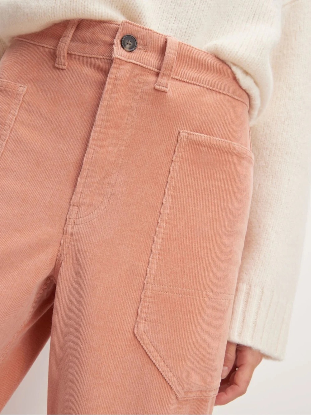 Everlane The Corduroy Gardener Pant in Pink Blush Size 12